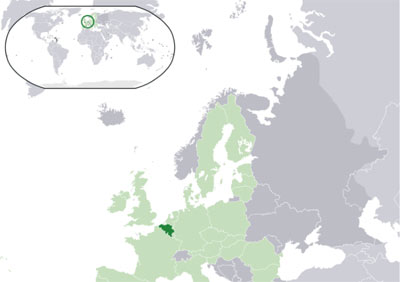 Mapa Belgii