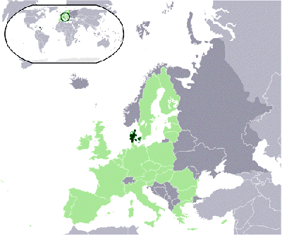 Mapa Danii